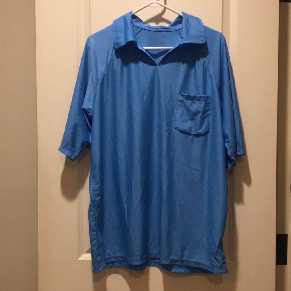 NWOT UV Skinz men VNeck Sun Protection Polo outdoorsman golf hiking shirt XL